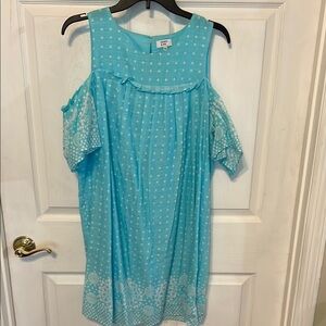 Crown & Ivy Blue Off-Shoulder Dress